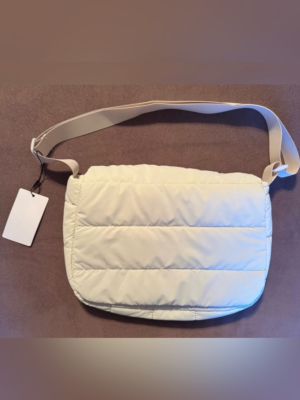 Elegant Off White Quilted Shoulder/Crossbody Bag NWT